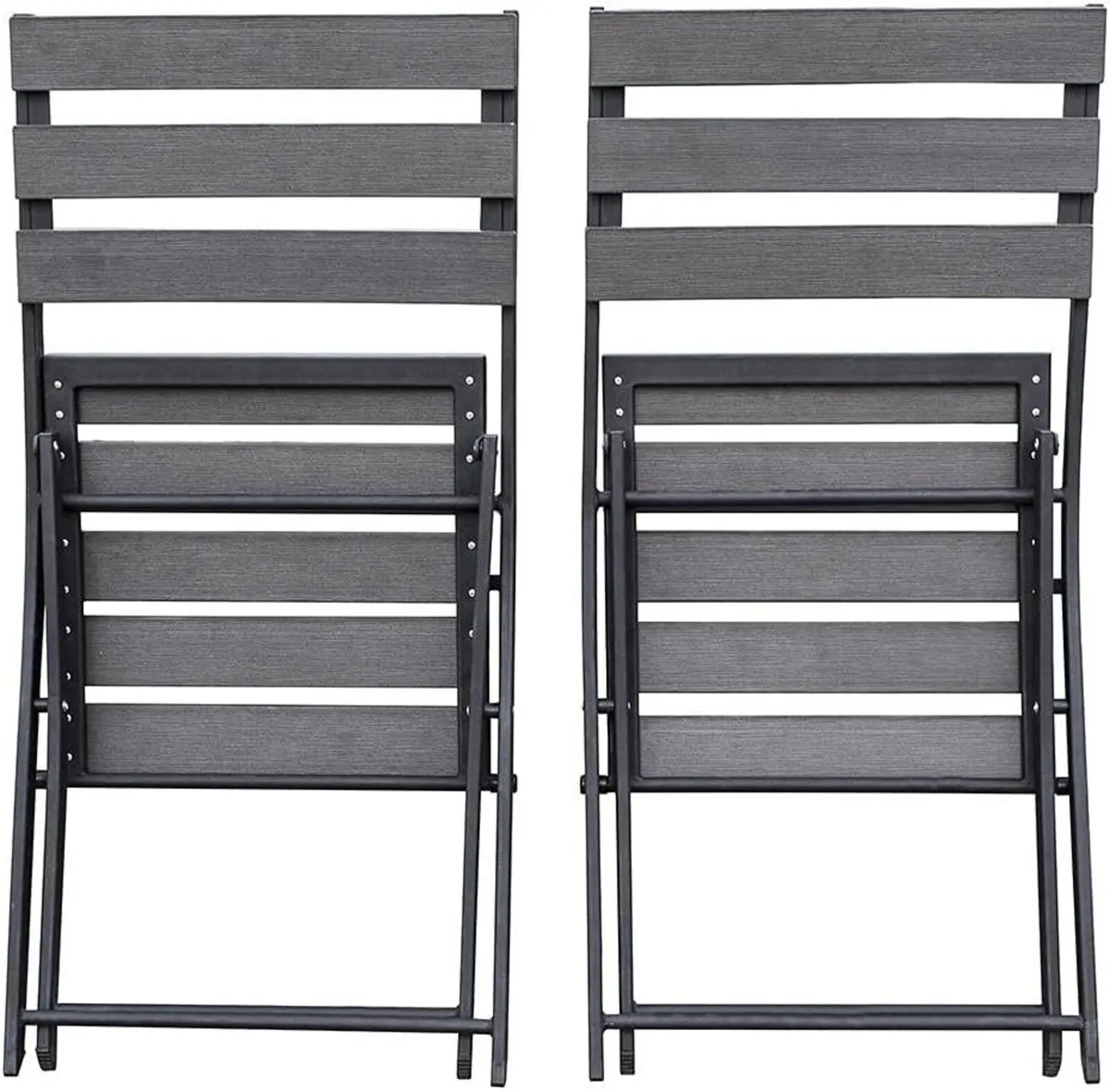 2-Piece Folding Garden Bistro Set with Table - Image 4