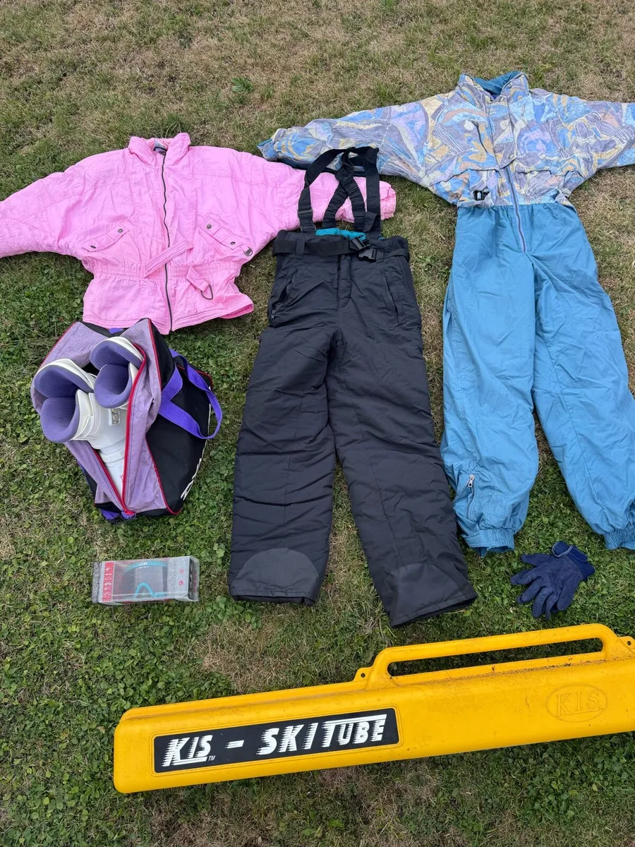 Vintage 90s Ski Set - Jacket,Trousers,Boots,Access - Image 1