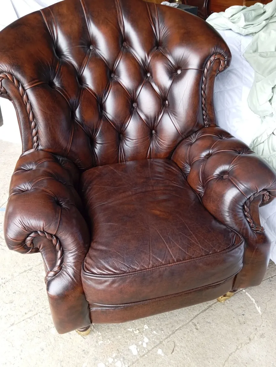 Chesterfield wingback chair - Image 3