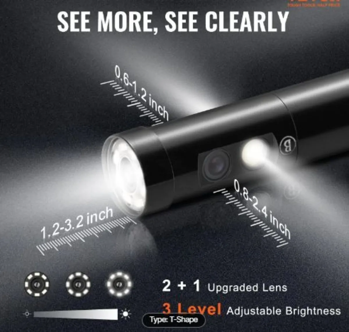 Triple Lens Inspection Camera with Light - Image 2