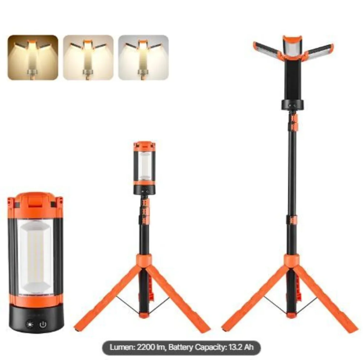 LED Work Light with Stand, 13.2Ah, Rechargeable - Image 4