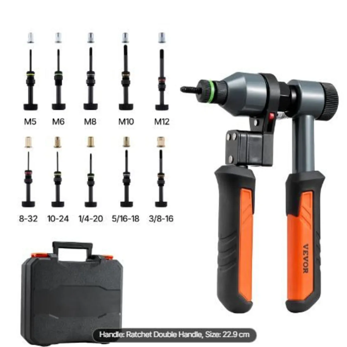 Rivet Nut Tool Kit, 9-Inch Ratchet Rivnut Tool - Image 3