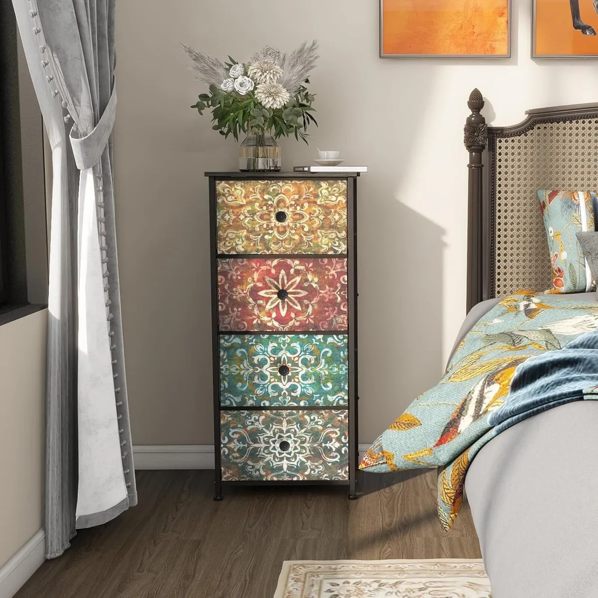 Chest of Drawers with 4 Made Fabric Narrow - Image 3