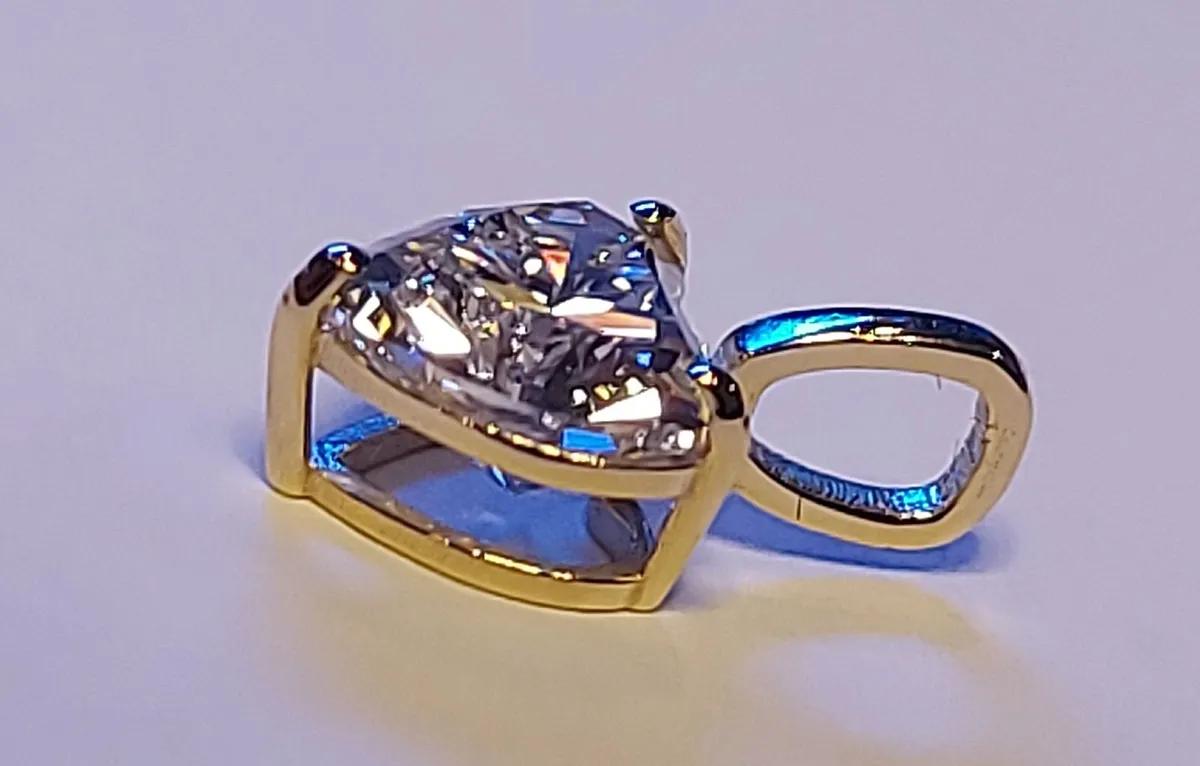 1.04ct Labgrown-Diamond 14K Gold Pendant IGI - Image 3