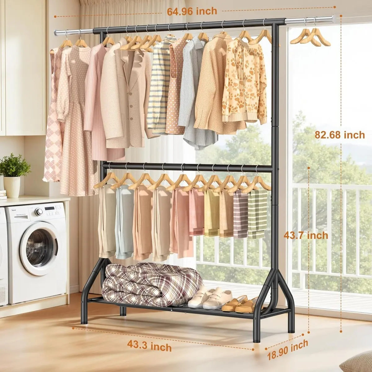 Double Clothes Rail Heavy Duty - Image 3