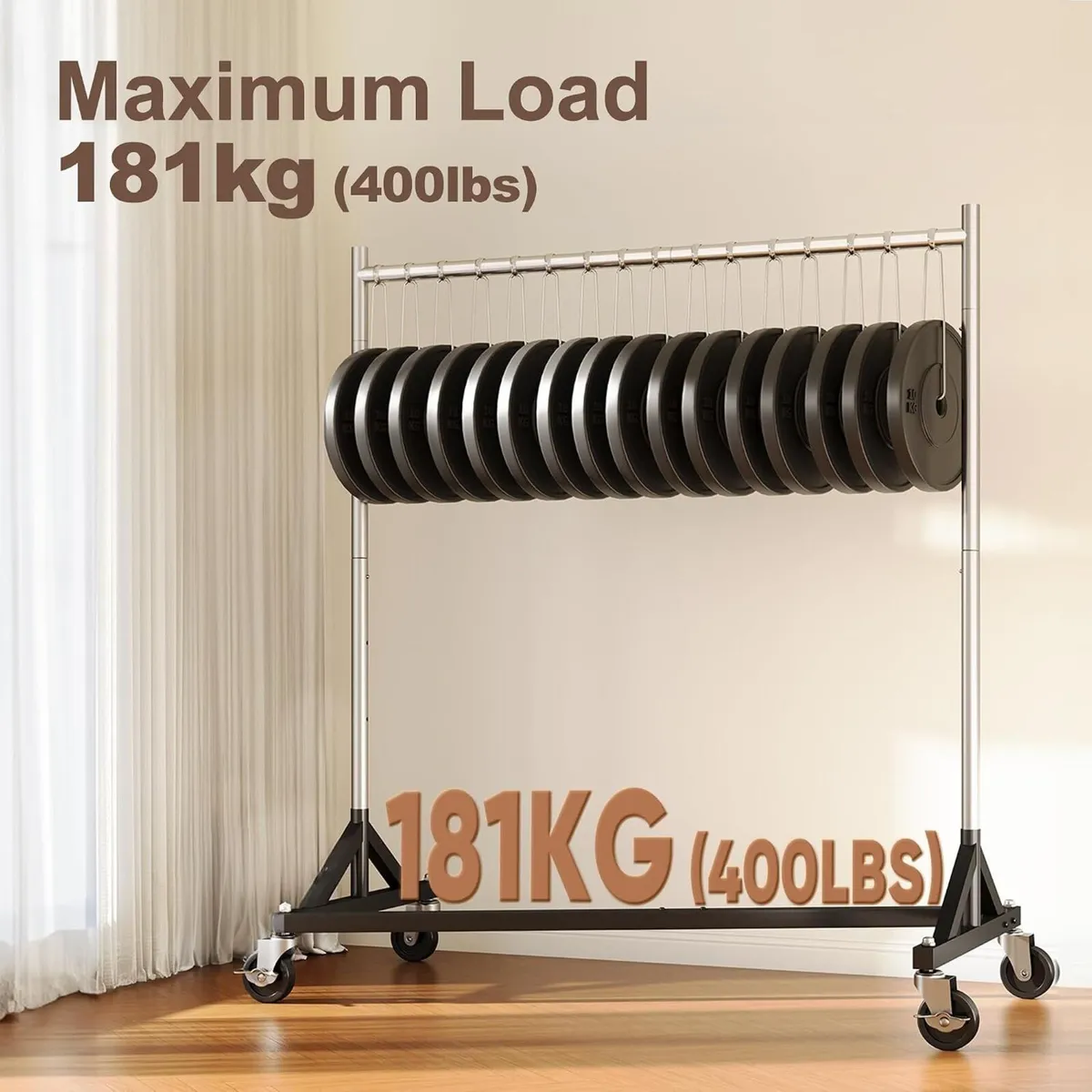 Commercial Heavy Duty Clothing Rack Z Base Rolling - Image 4