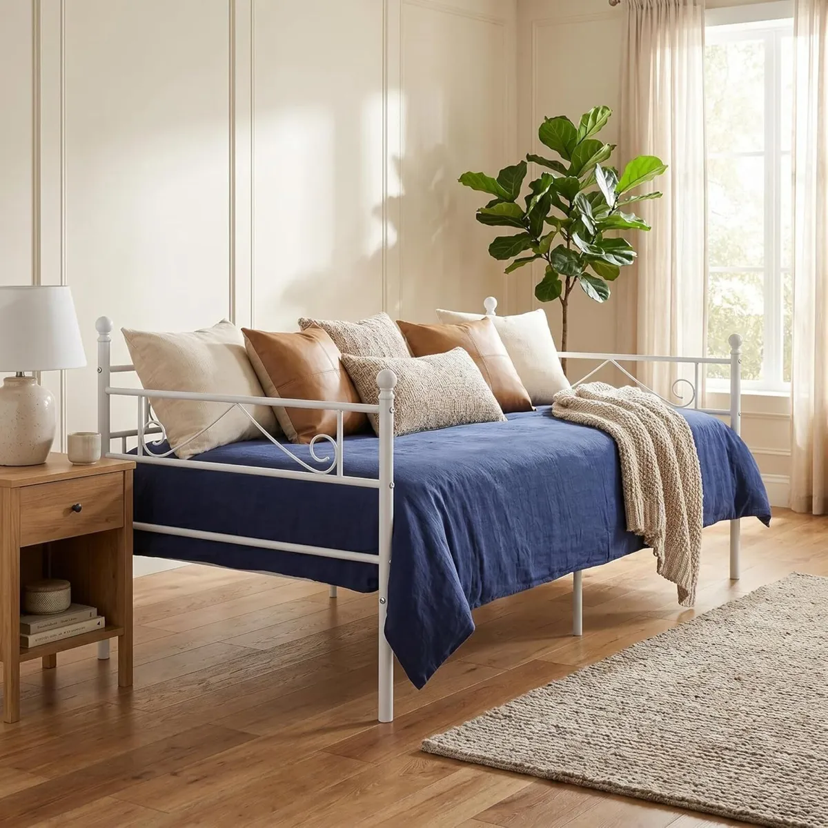 Bed Frame with Headboard and Slatted Sofa - Image 4