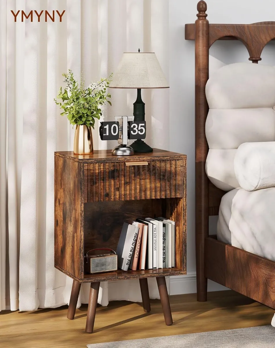 Mid Century Modern Nightstand Side Table - Image 2