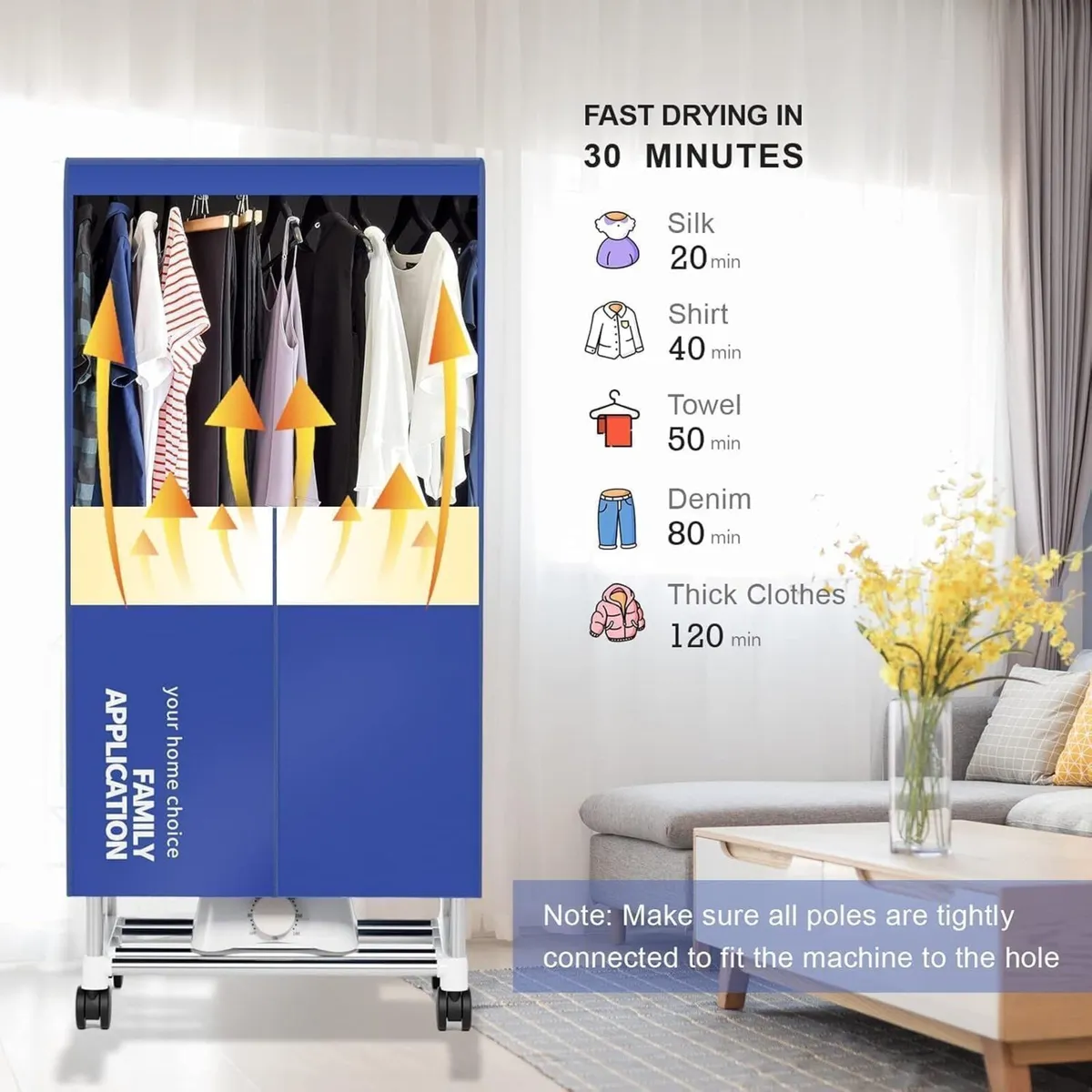 Clothes Dryer Portable Drying Machine with Timer - Image 3