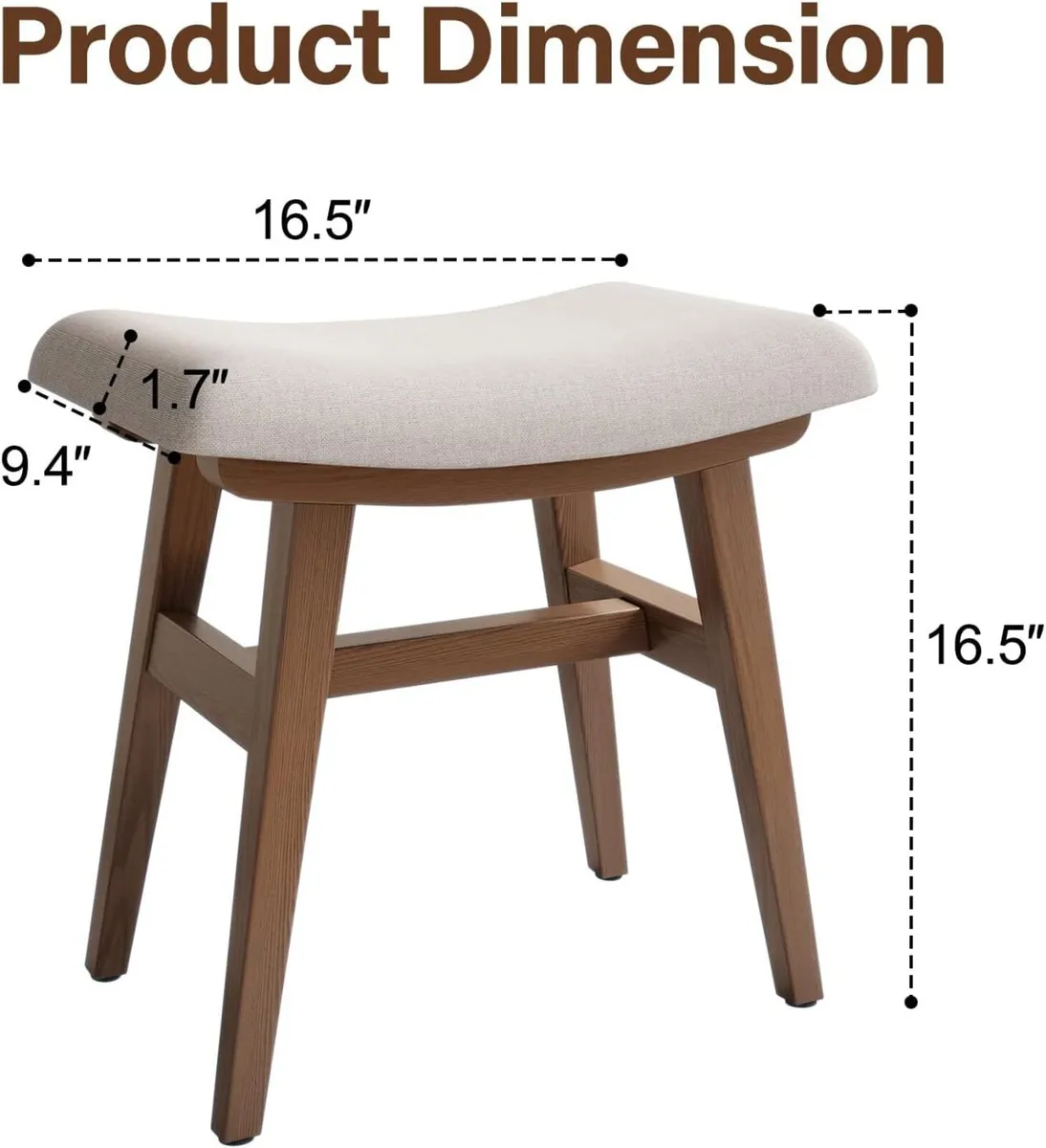 Table Stool Solid Wood Small Vanity Compact Makeup - Image 2