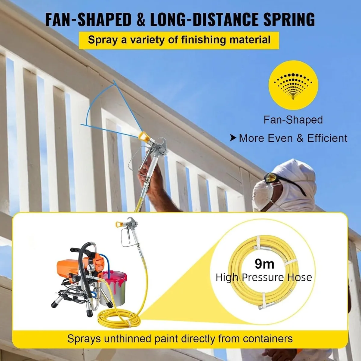 2200W Airless Paint Sprayer Professional - Image 2