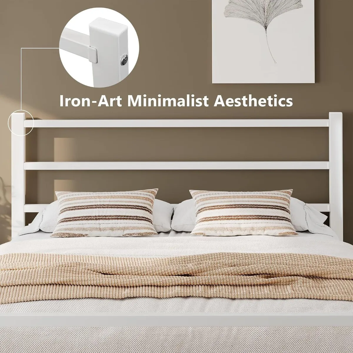 Metal Bed Frame with Stylish Headboard - Image 4