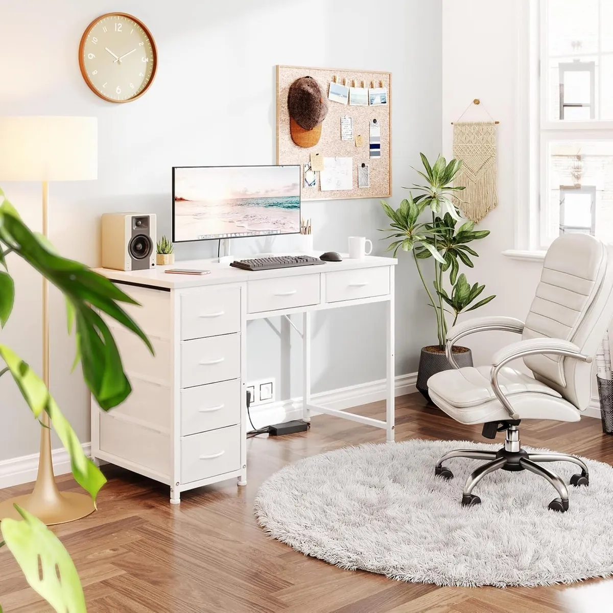 100x48CM Desk Small Computer with 6 Fabric - Image 2
