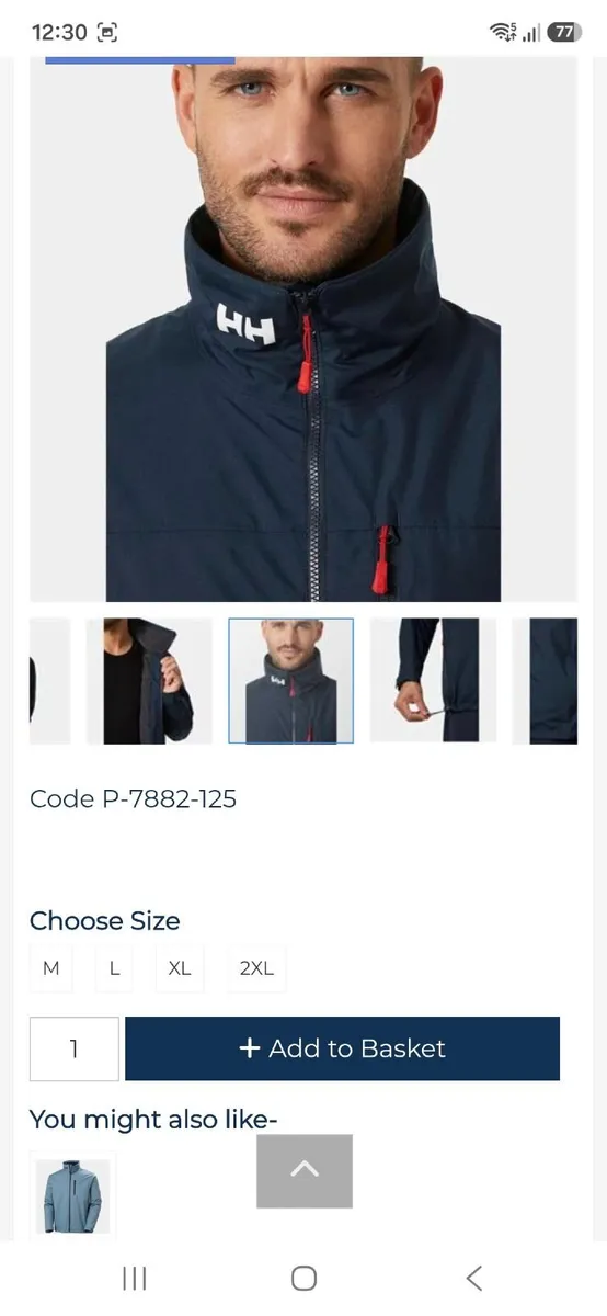 Helly Hansen Crew Midlayer Navy Jacket - Image 4