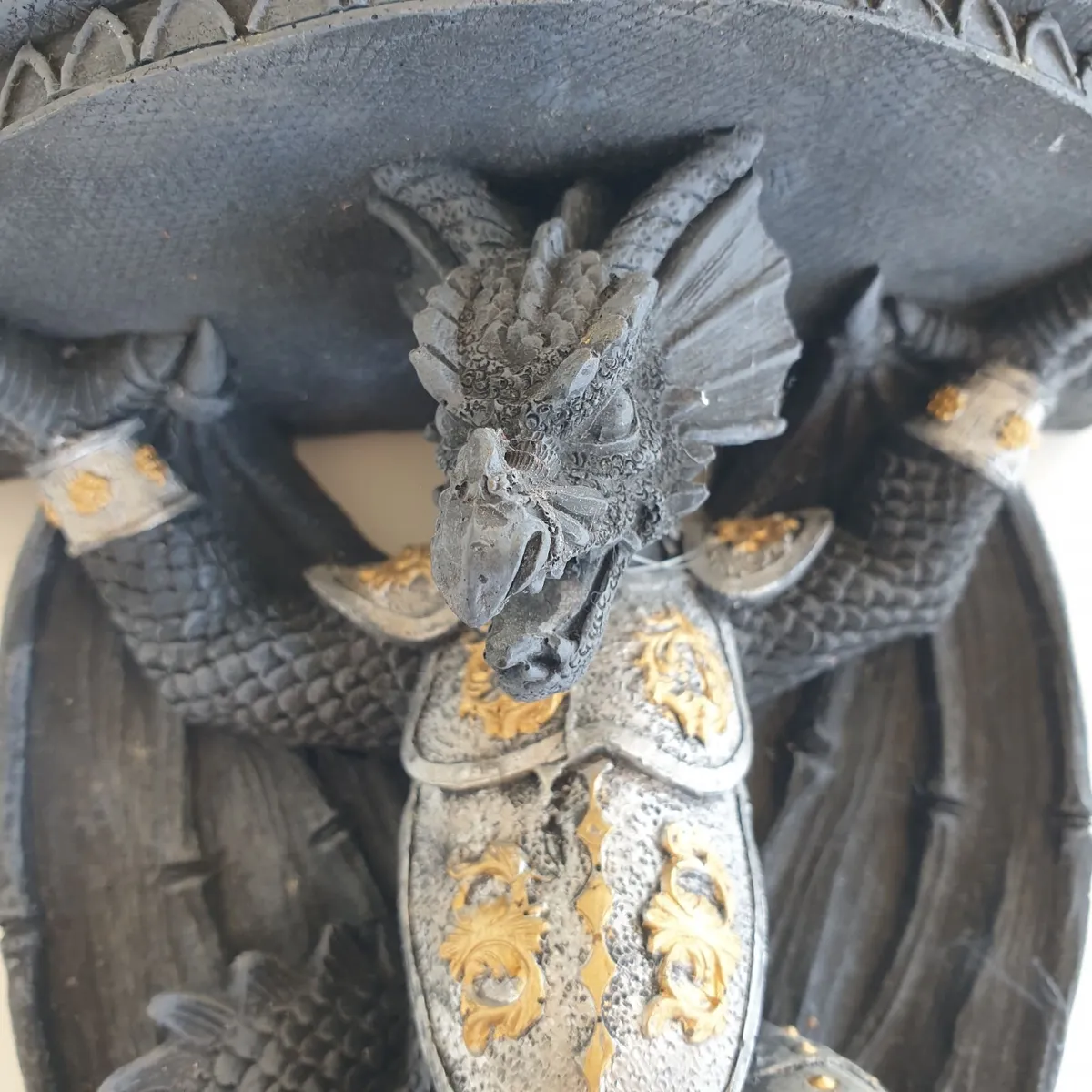 Gothic dragon wall shelf sconce fantasy - Image 2
