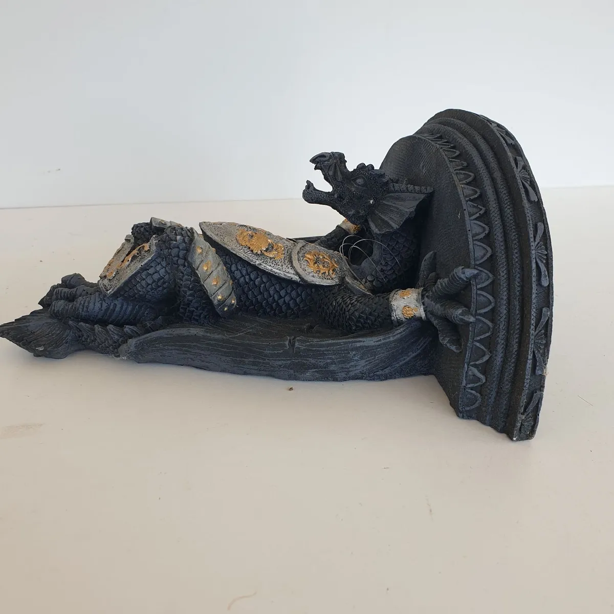Gothic dragon wall shelf sconce fantasy - Image 4