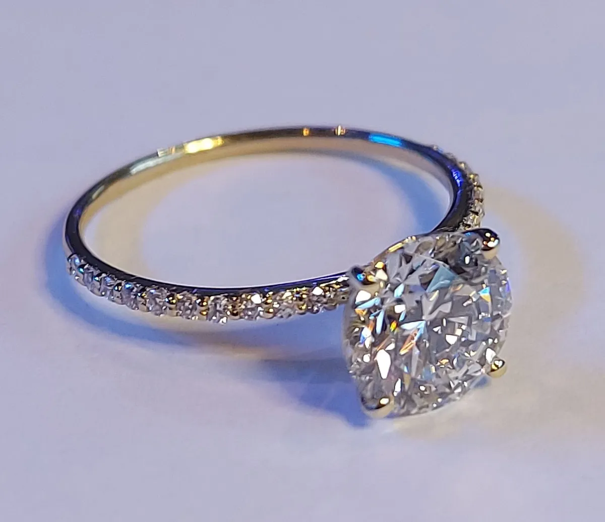 14k Gold ring with 2.22 ct Lab-Grown Diamond IGI - Image 2