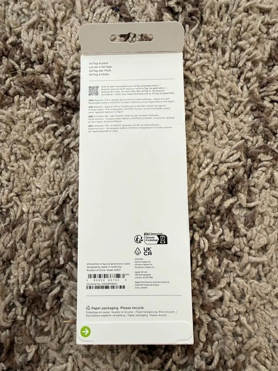 Apple AirTag 2nd Generation - 4 Pack - Brand New - Image 2