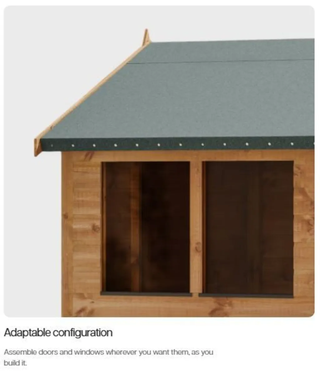 8×6 Deluxe Timber Apex Garden Summerhouses– - Image 4