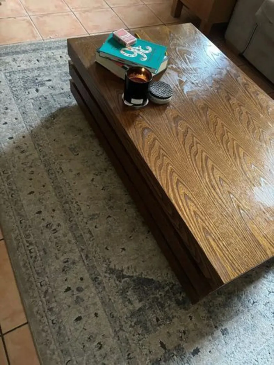 Craft Dark Real Hard Wood Coffee Table GREAT price - Image 3