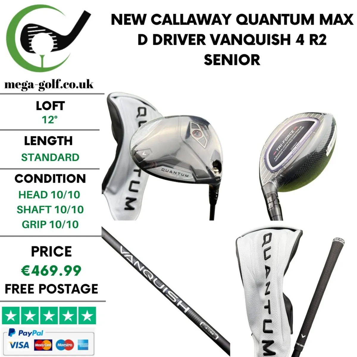 New Callaway Quantum Max D Driver / 12° / Senior - Image 1
