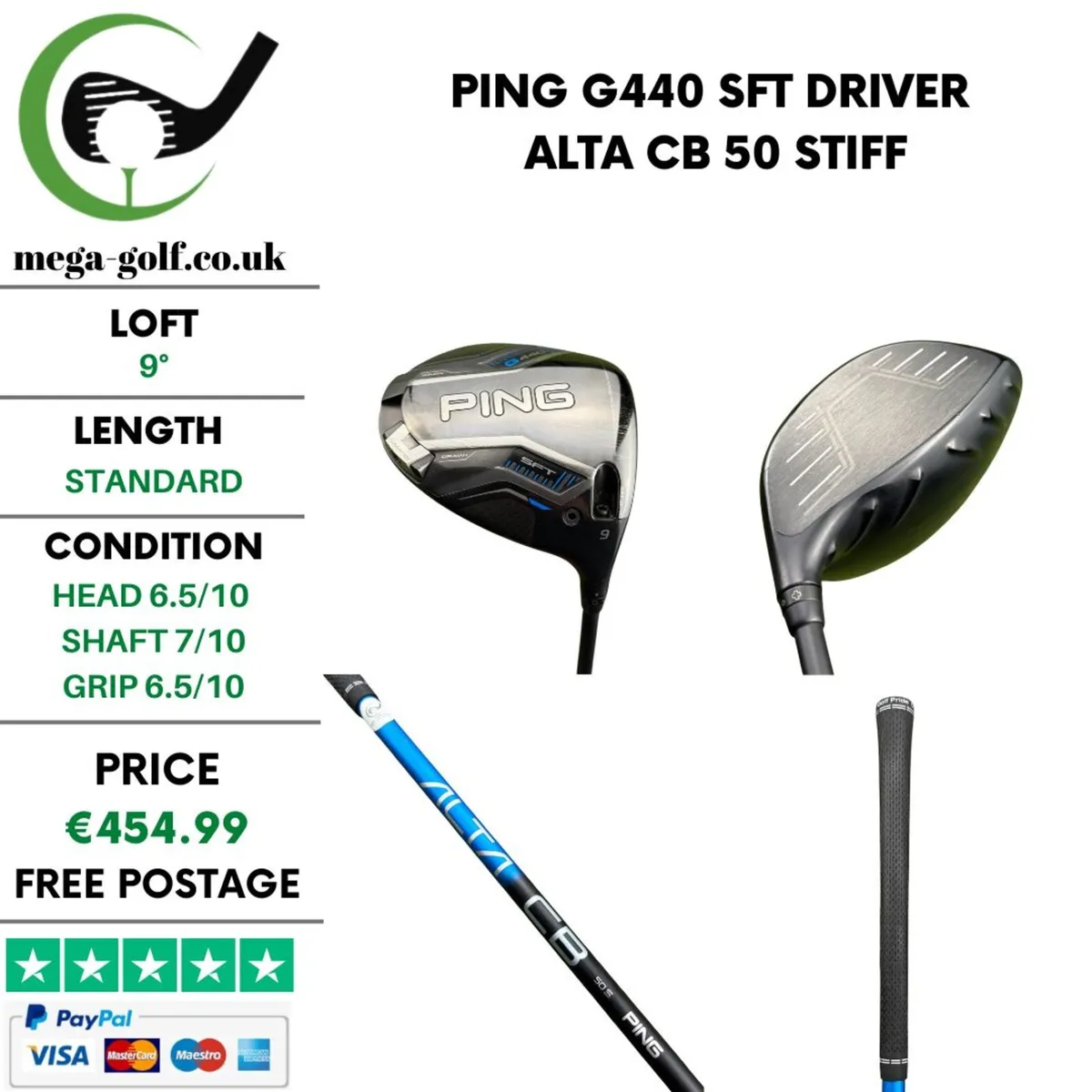 Ping G440 SFT Driver / 9° / Alta CB 50 Stiff - Image 1