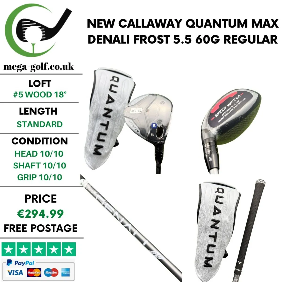 New Callaway Quantum Max #5 Wood 18° / Regular - Image 1