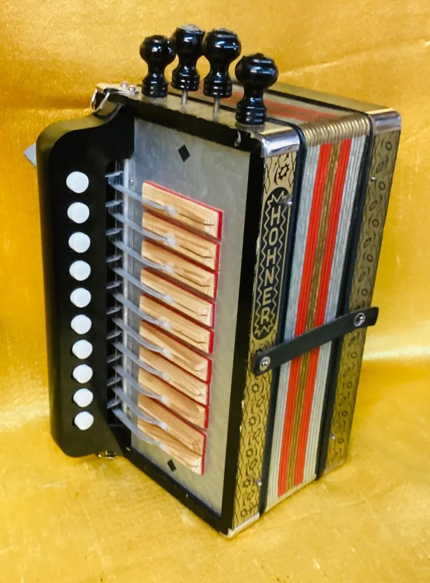 Hohner HA114D Fully Restored 4 Stop Melodeon key D - Image 1