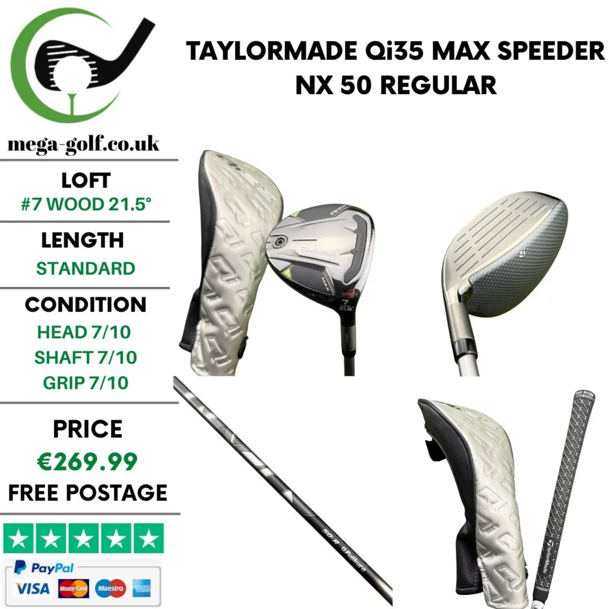 Taylormade Qi35 Max #7 Wood 21.5° / Regular - Image 1