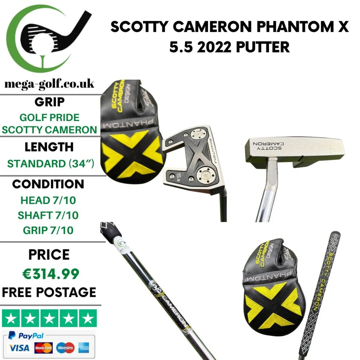 Scotty Cameron Phantom X 5.5 2022 Putter / 34" - Image 1