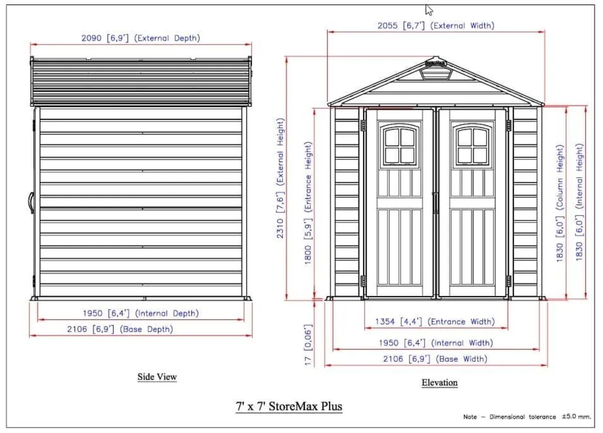 🏡 StoreMax 7x7 Plastic Steel Garden Sheds - Image 3