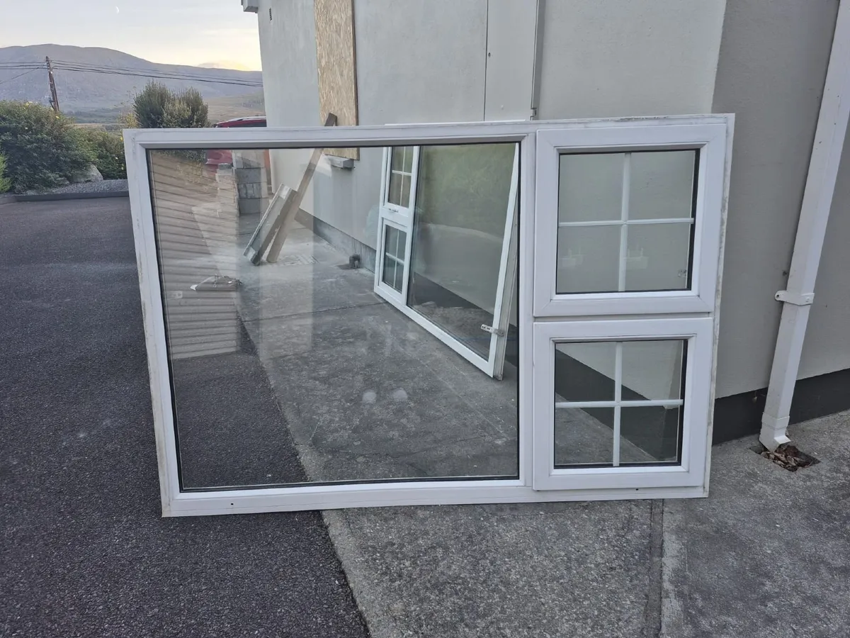 3 x Double Glazed PVC Windows - 2 large + Bathroom - Image 1