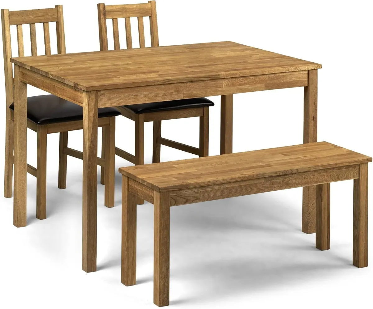 Dining Bench for 2 Solid Oak H45 X - Image 4