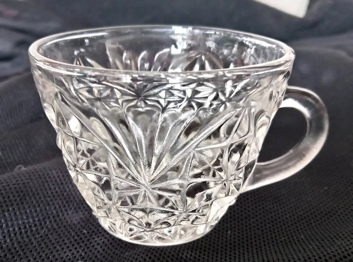 Vintage Glass Punch Bowl Set - Image 3