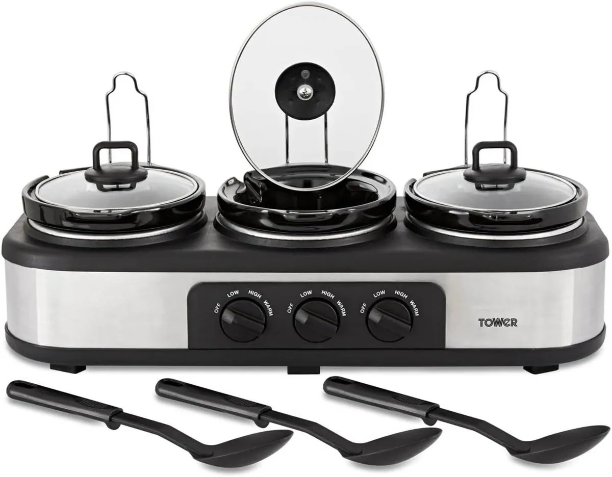 Three Pot Slow Cooker with Independent - Image 1