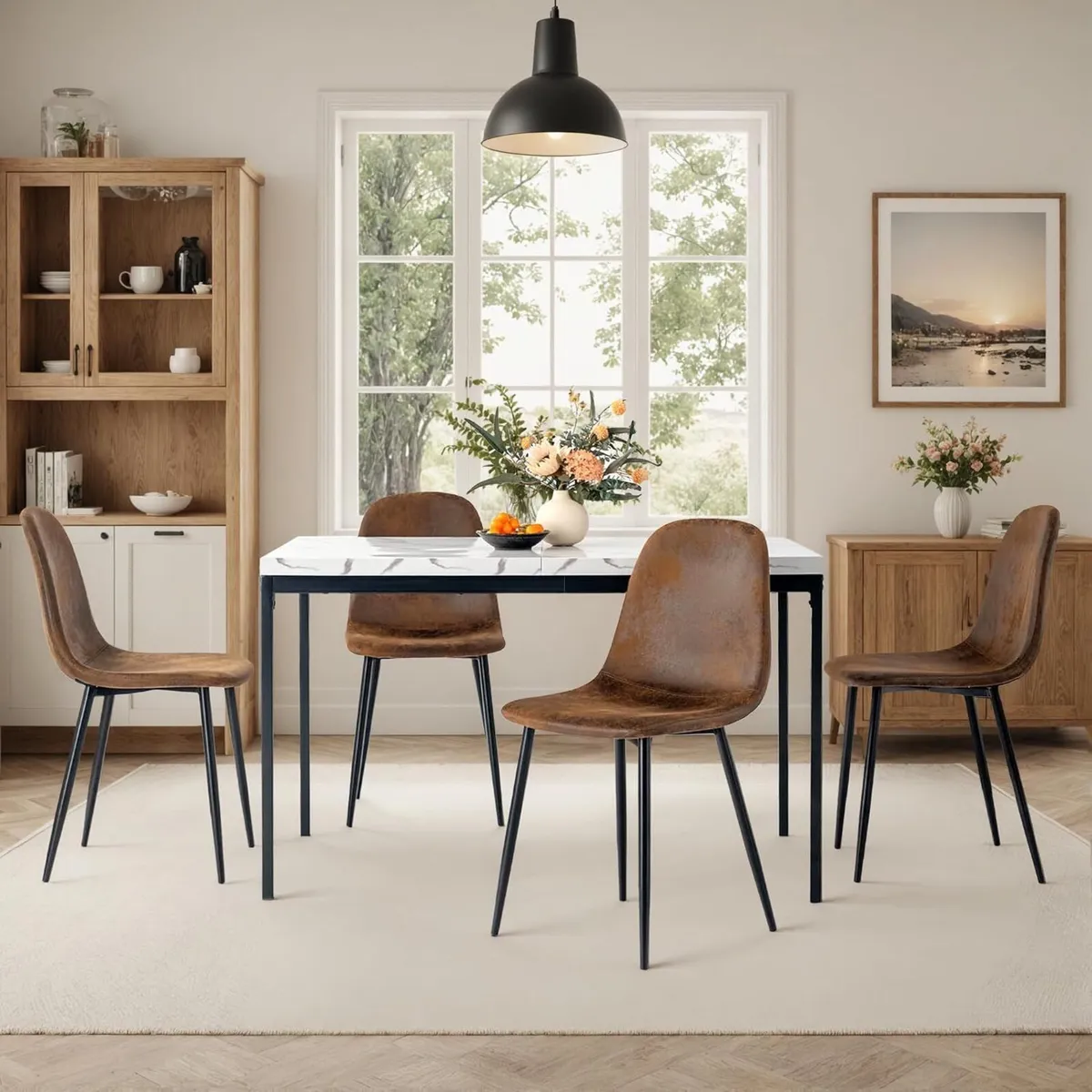 Dining Chairs Soft and Backrest Kitchen - Image 2