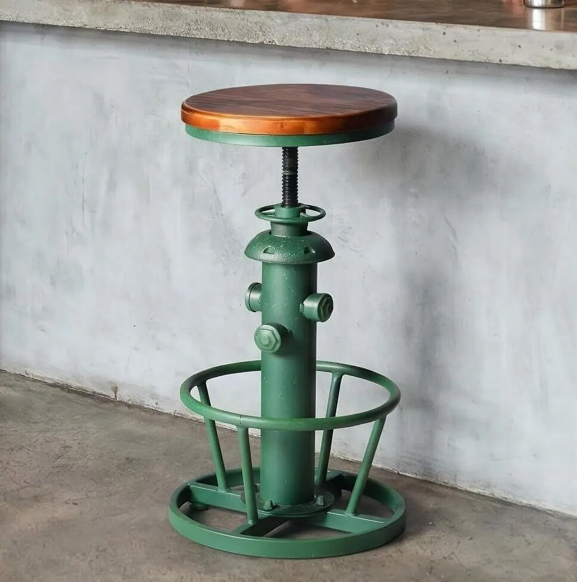 Industrial Round Bottom Adjustable Height Cafe - Image 1