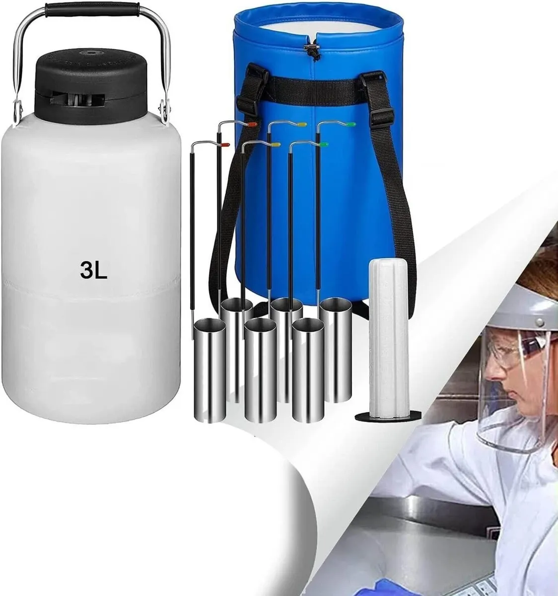 3L Liquid Nitrogen Cryogenic Storage Tank - Image 1