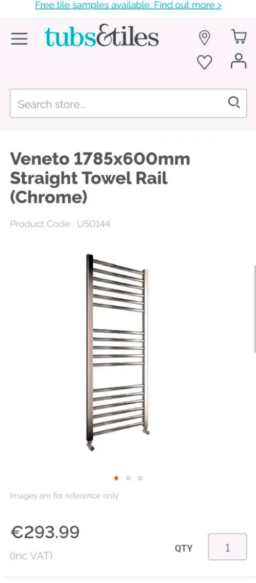 Chrome Towel radiator New - Image 1