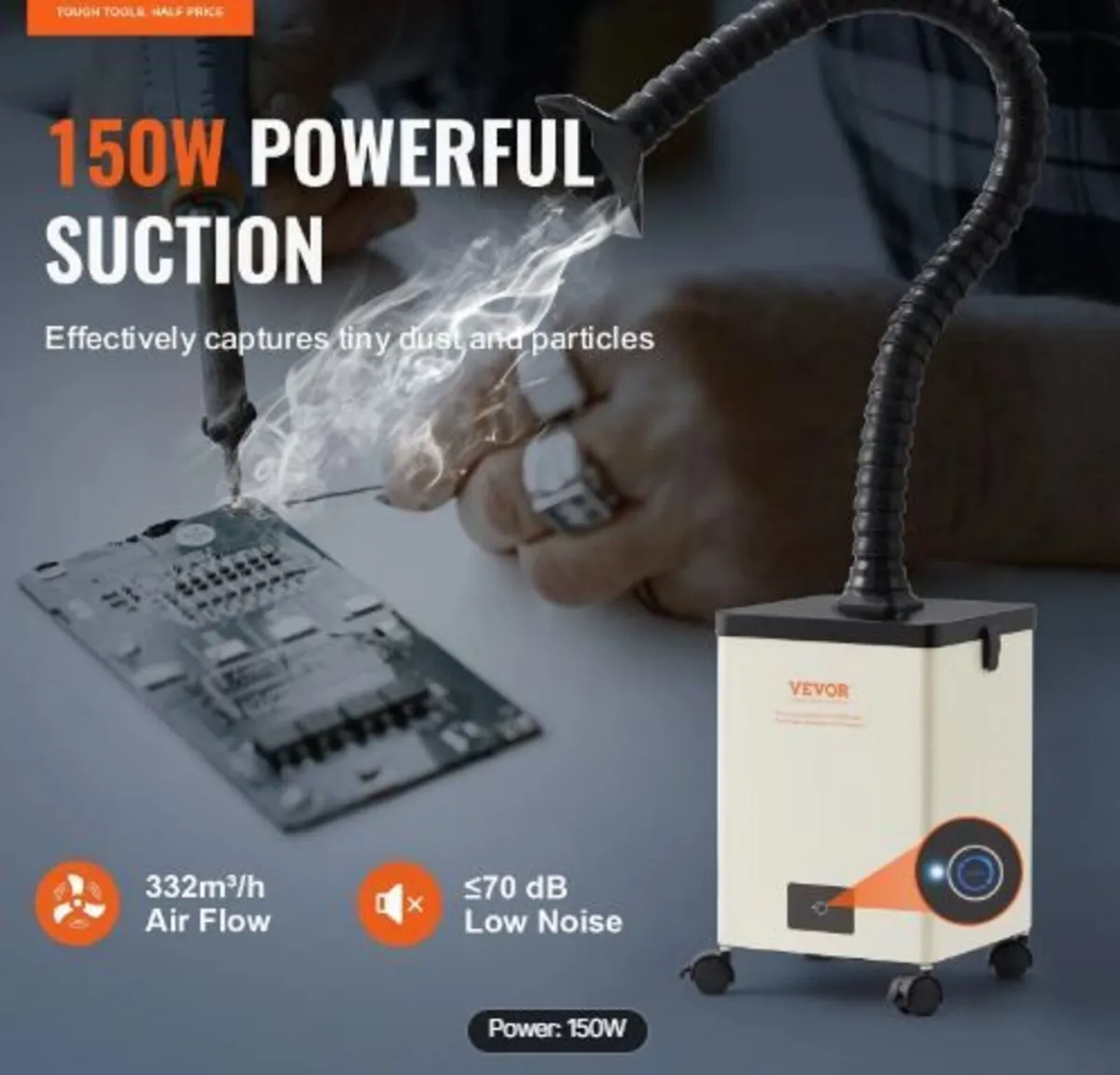 150W Soldering Fume Smoke Extractor - Image 2