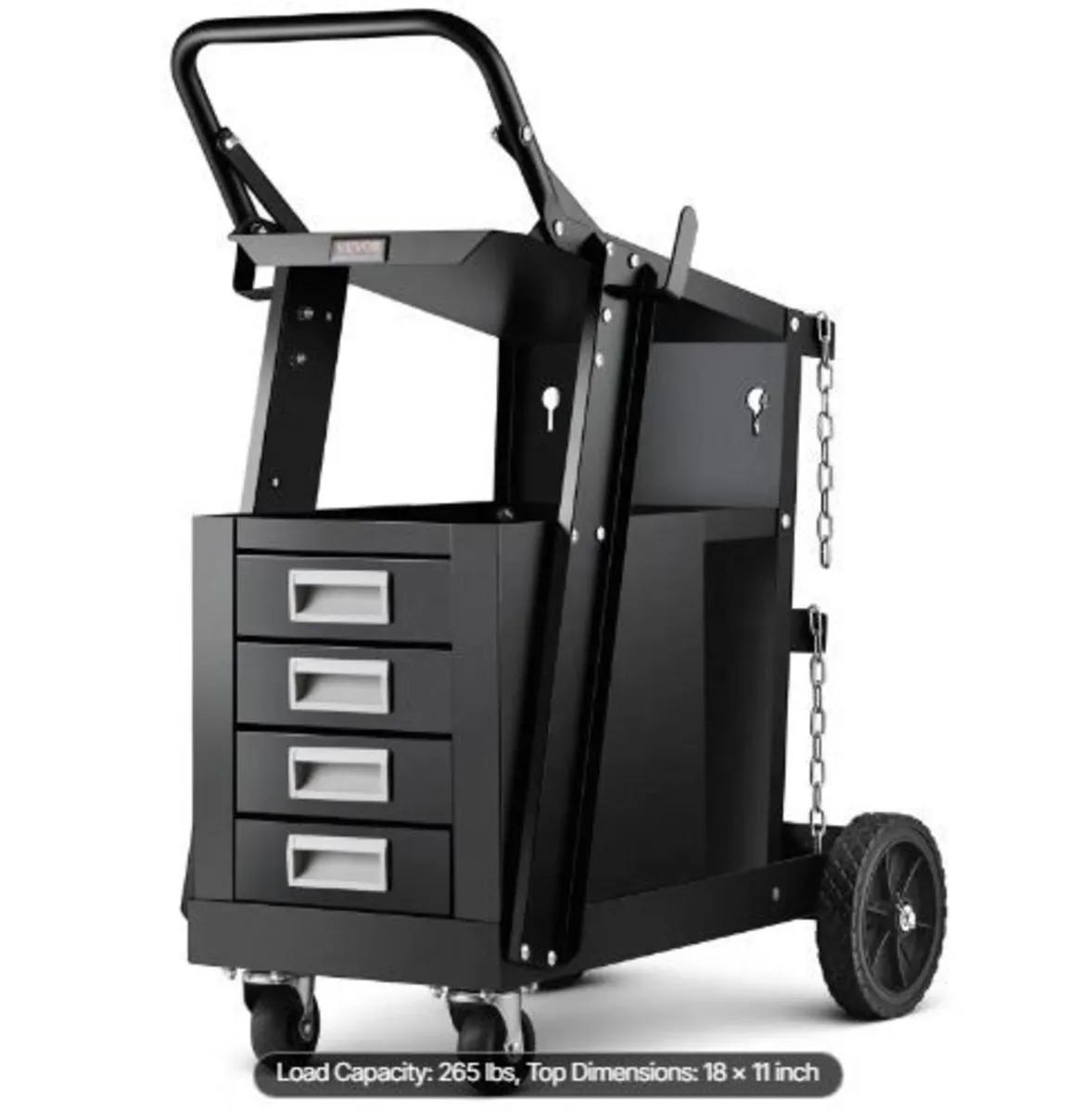 Welding Cart, 2-Tier 4 Drawers Welder Cart - Image 1