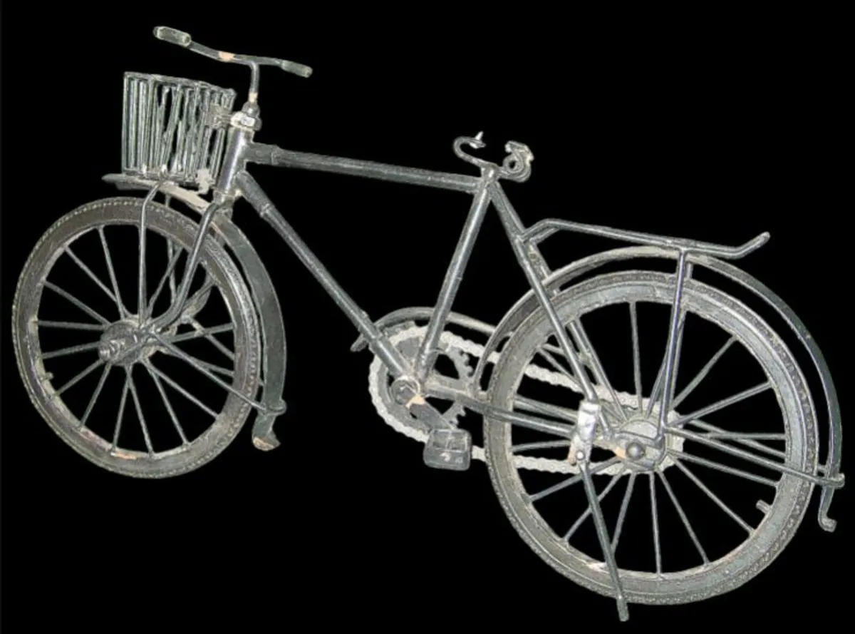 Vintage Miniature Metal Bicycle Ornament -Pristine - Image 1