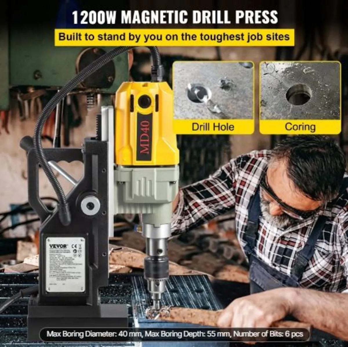 Magnetic Drill, 1100W 4 cm Boring - Image 2