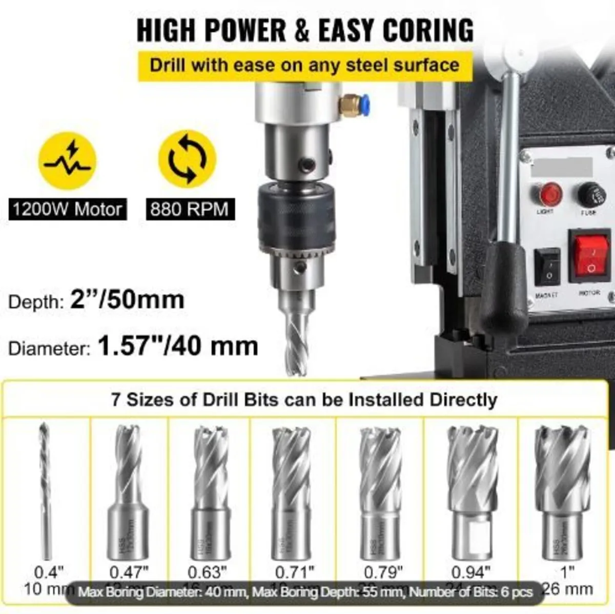 Magnetic Drill, 1100W 4 cm Boring - Image 3
