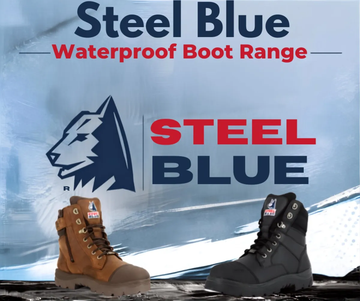 Steel Blue Work Boots - Image 3