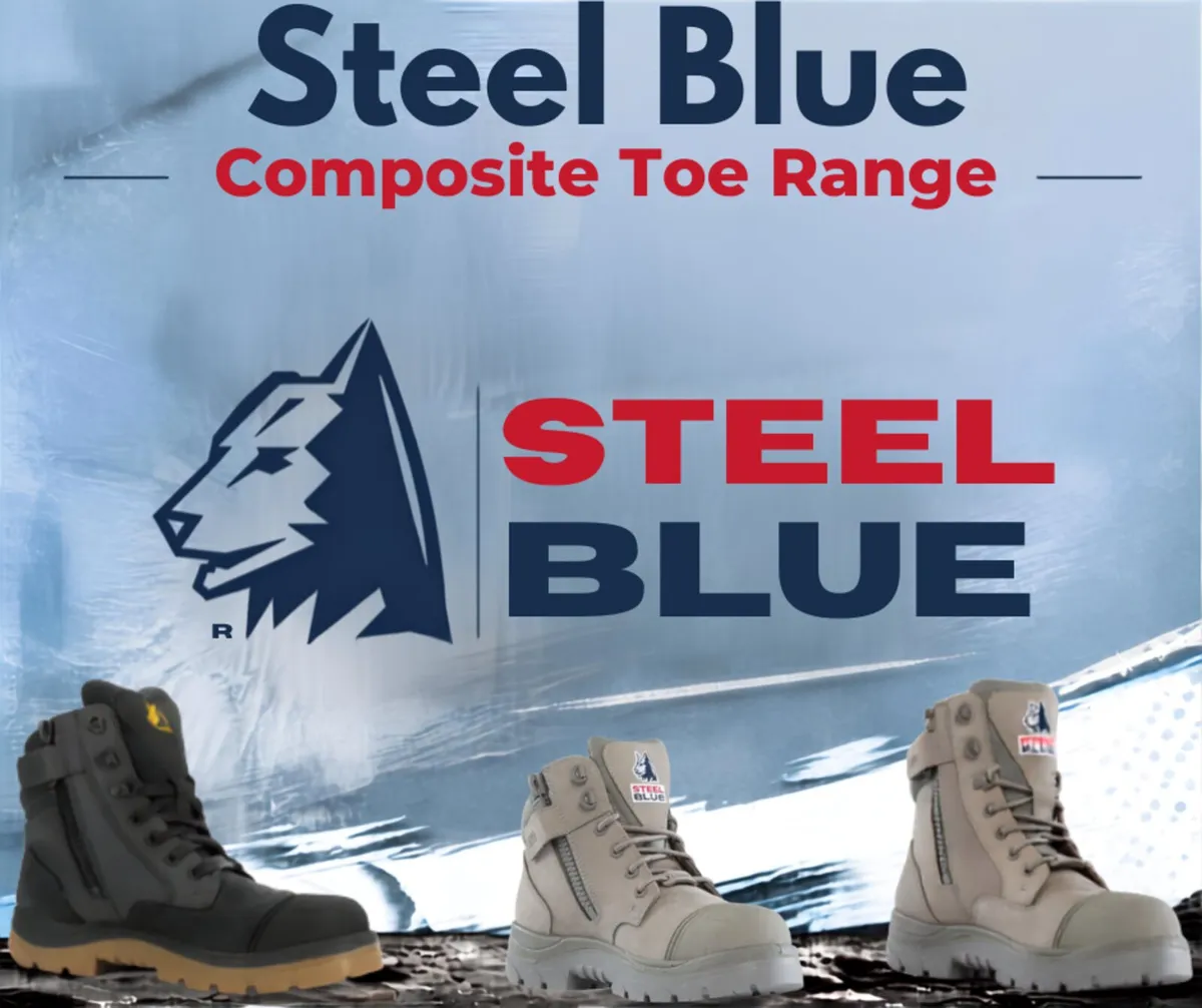 Steel Blue Work Boots - Image 4