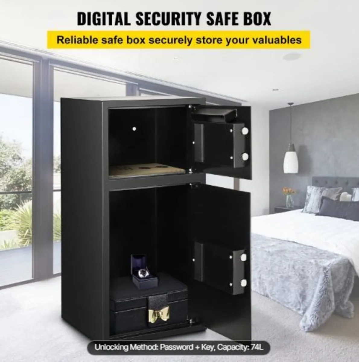74 L Digital Double Door Safe Depository Box - Image 2