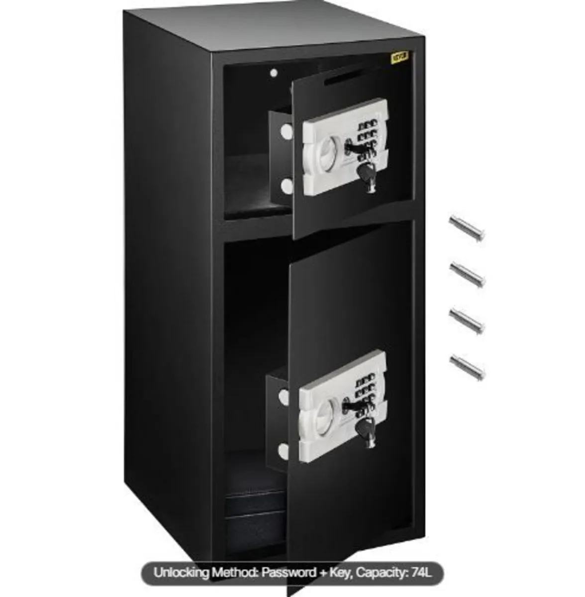 74 L Digital Double Door Safe Depository Box - Image 3
