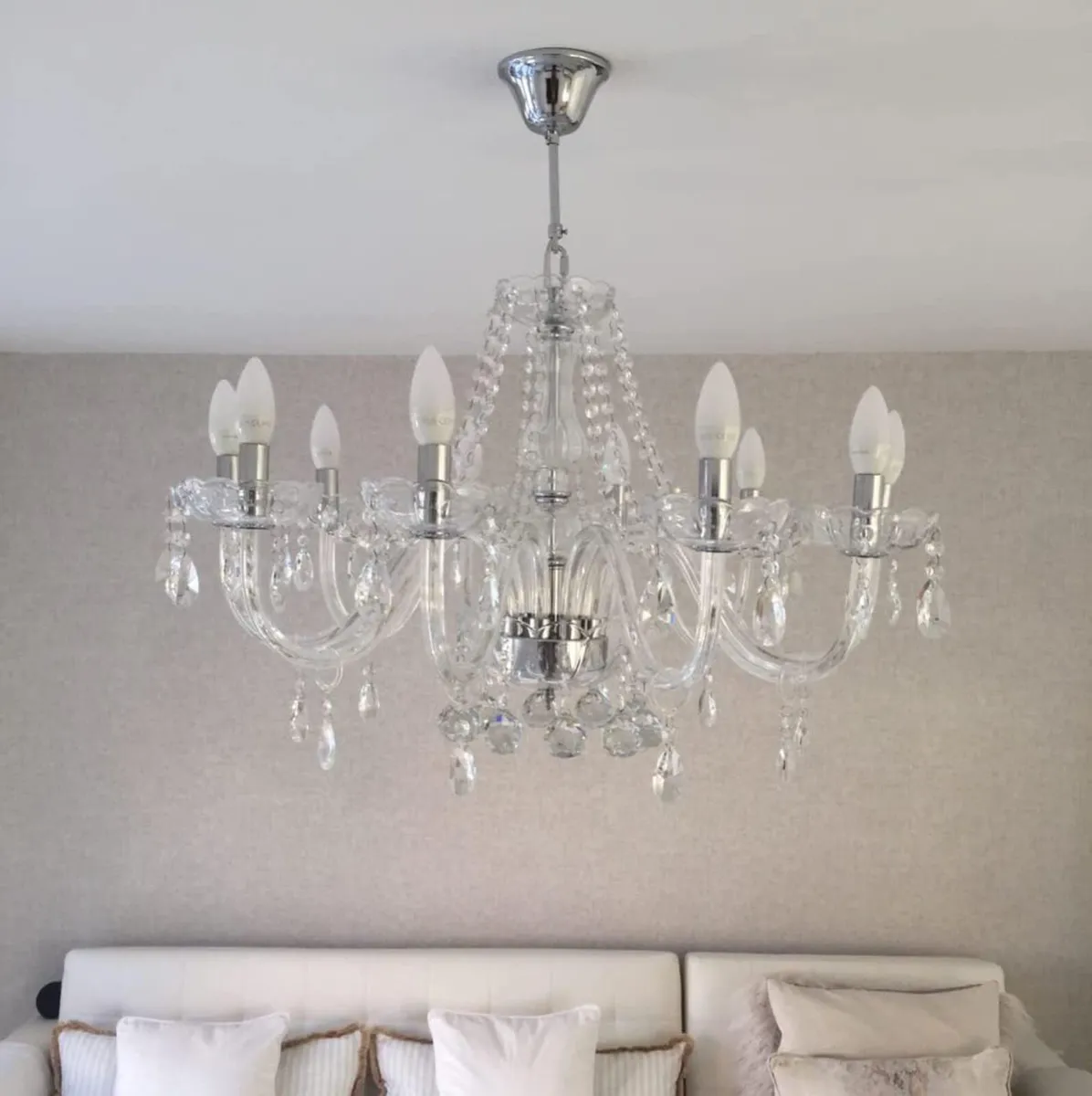 4-Arm Crystal Chandelier – Cognac Glass - Image 4