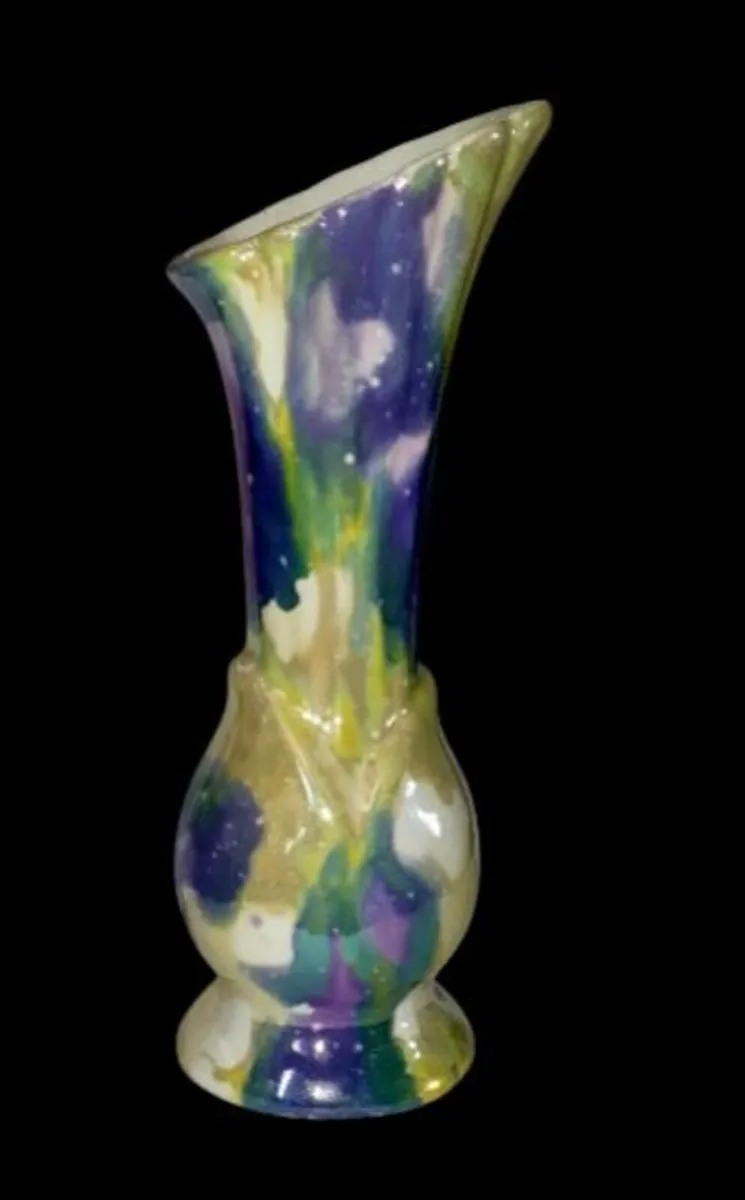 Vintage Shorter & Son Art Deco Drip Glaze Vase - Image 3